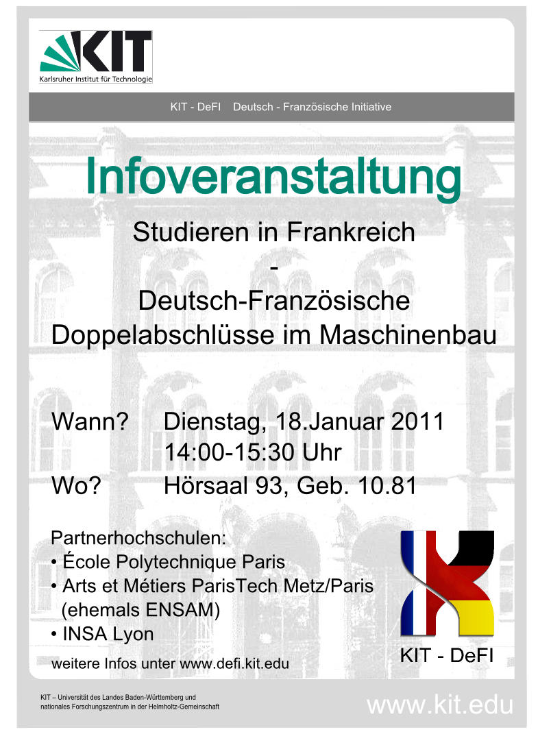 Infoveranstaltung 2011 Plakat